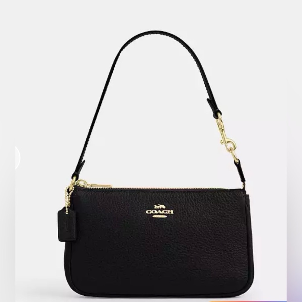 NWT Coach Nolita 19 pebbled Leather Gold/black 🖤